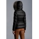 2022 MONCLER Boed Fur Collar Kort Jakke Dame Waist Dunfrakke Vinterjakke Sort