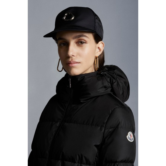 2022 MONCLER Cardoncelle Kort Jakke Dame Waist Dunfrakke Vinterjakke Sort