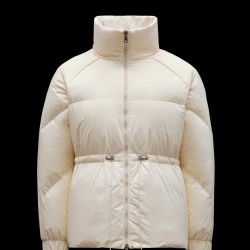 2022 MONCLER Clypeole Kort Jakke Dame Waist Dunfrakke Vinterjakke hvid