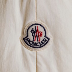 2022 MONCLER Clypeole Kort Jakke Dame Waist Dunfrakke Vinterjakke hvid