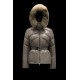 2022 MONCLER Laitue Fur Collar Kort Jakke Dame Waist Dunfrakke Vinterjakke Dark Grå