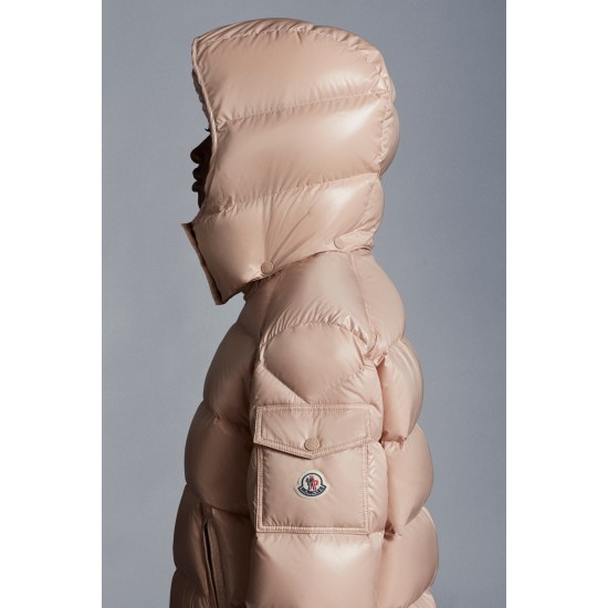 2022 MONCLER Maire Kort Jakke Dame Hætte Dunfrakke Vinterjakke Pink