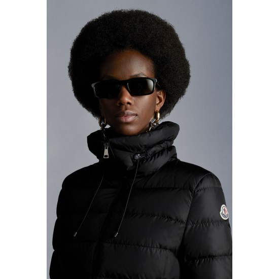 2022 MONCLER Marquer Kort Jakke Dame Waist Dunfrakke Vinterjakke Sort