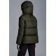 2022 Moncler Asaret Kort Jakke Dame Dunfrakke Vinterjakke Dark Army Grøn