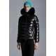 2022 Moncler Badyfur Collar Kort Jakke Dame Dunfrakke Vinterjakke Sort