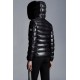 2022 Moncler Badyfur Collar Kort Jakke Dame Dunfrakke Vinterjakke Sort