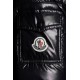 2022 Moncler Badyfur Collar Kort Jakke Dame Dunfrakke Vinterjakke Sort