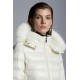 2022 Moncler Badyfur Collar Kort Jakke Dame Dunfrakke Vinterjakke hvid