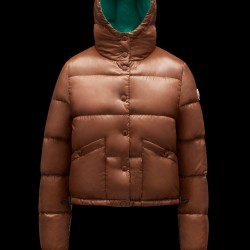 2022 Moncler Bardanette Kort Jakke Dame Dunfrakke Vinterjakke Walnut Brun