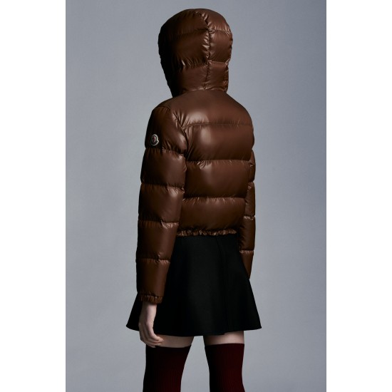 2022 Moncler Bardanette Kort Jakke Dame Dunfrakke Vinterjakke Walnut Brun