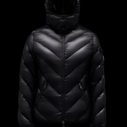 2022 Moncler Brouel Kort Jakke Dame Dunfrakke Vinterjakke Sort