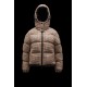 2022 Moncler Bugrane Kort Hætte Jakke Dame Dunfrakke Vinterjakke Burnt Orange And Sort Check