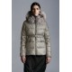 2022 Moncler Cardamine Fur Collar Kort Jakke Dame Dunfrakke Vinterjakke Metallic Gold