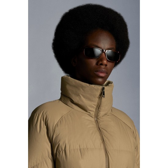 2022 Moncler Citronnier Parka Lang Jakke Dame Dunfrakke Vinterjakke Natural Camel Beige