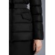 2022 Moncler Clion Parka Kort Jakke Dame Waist Fur Hætte Collar Dunfrakke Vinterjakke Sort