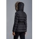 2022 Moncler Clion Parka Kort Jakke Dame Waist Fur Hætte Collar Dunfrakke Vinterjakke Night blå