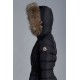 2022 Moncler Clion Parka Kort Jakke Dame Waist Fur Hætte Collar Dunfrakke Vinterjakke Night blå