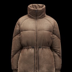 2022 Moncler Clypeole Kort Jakke Dame Dunfrakke Vinterjakke Metallic Gold