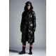 2022 Moncler Cotonniere Parka Lang Jakke Dame Waist Dunfrakke Vinterjakke Sort