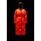 2022 Moncler Cotonniere Parka Lang Jakke Dame Waist Dunfrakke Vinterjakke Bright Orange