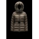 2022 Moncler Cupidone Fur Collar Kort Jakke Dame Waist Dunfrakke Vinterjakke Taupe