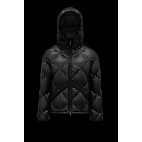 2022 Moncler Egilope Kort Jakke Dame Dunfrakke Vinterjakke Sort