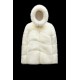 2022 Moncler Epilobe Kort Jakke Dame Dunfrakke Vinterjakke Silk hvid