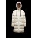 2022 Moncler Erysimum Parka Hætte Lang Jakke Dame Dunfrakke Vinterjakke Butter hvid