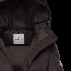 2022 Moncler Feuille Parka Hætte Lang Jakke Dame Dunfrakke Vinterjakke Dark Grå