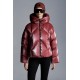 2022 Moncler Frele Kort Hætte Jakke Dame Dunfrakke Vinterjakke Cherry Pink