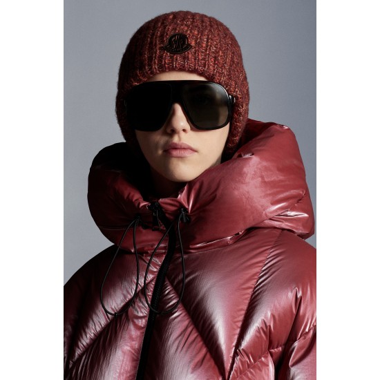 2022 Moncler Frele Kort Hætte Jakke Dame Dunfrakke Vinterjakke Cherry Pink