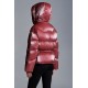 2022 Moncler Frele Kort Hætte Jakke Dame Dunfrakke Vinterjakke Cherry Pink