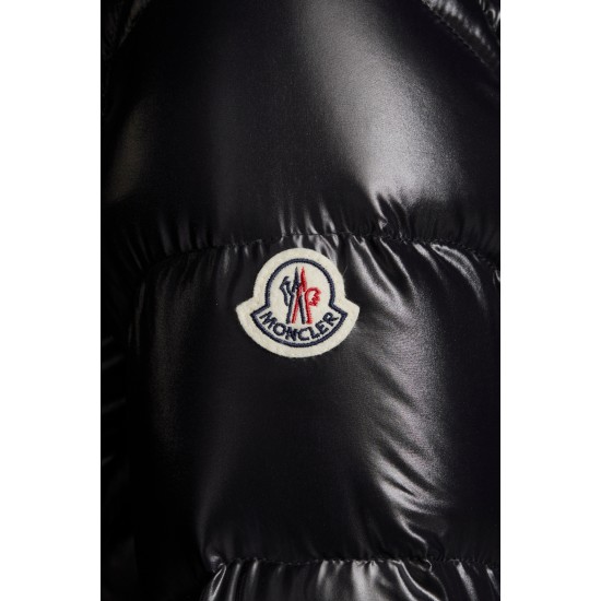 2022 Moncler Fulmarus Parka Fur Collar Hætte Lang Jakke Dame Dunfrakke Vinterjakke Sort