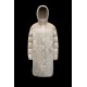 2022 Moncler Gaudine Parka Hætte Lang Jakke Dame Dunfrakke Vinterjakke Oatmeal Beige