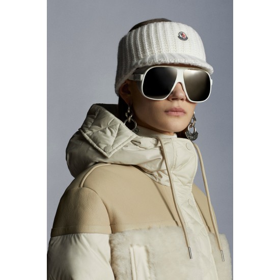 2022 Moncler Gaudine Parka Hætte Lang Jakke Dame Dunfrakke Vinterjakke Oatmeal Beige