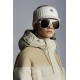 2022 Moncler Gaudine Parka Hætte Lang Jakke Dame Dunfrakke Vinterjakke Oatmeal Beige