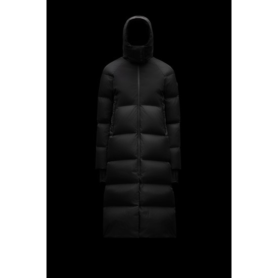 2022 Moncler Heliotrope Parka Lang Jakke Dame Dunfrakke Vinterjakke Sort