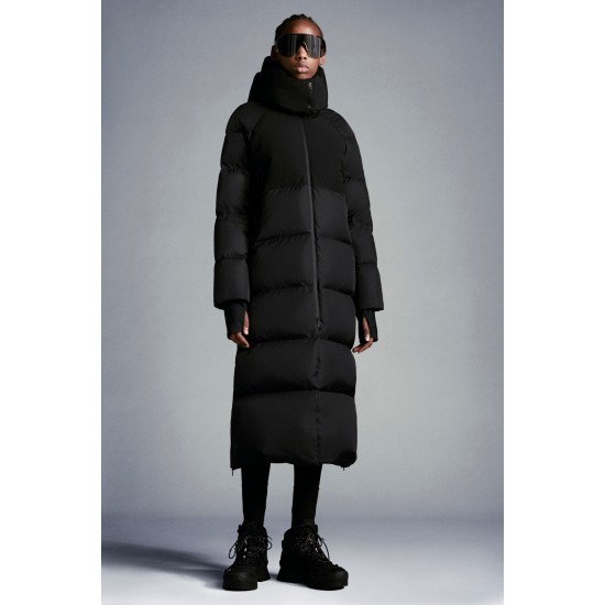 2022 Moncler Heliotrope Parka Lang Jakke Dame Dunfrakke Vinterjakke Sort