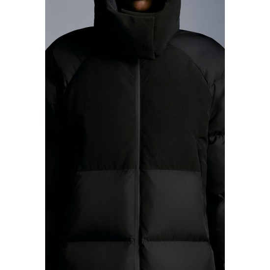 2022 Moncler Heliotrope Parka Lang Jakke Dame Dunfrakke Vinterjakke Sort