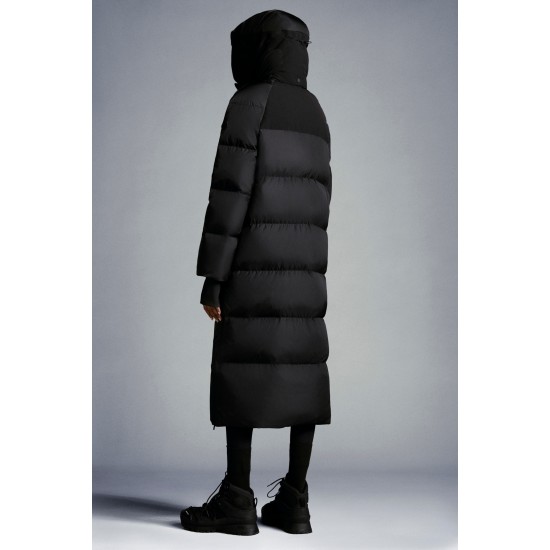 2022 Moncler Heliotrope Parka Lang Jakke Dame Dunfrakke Vinterjakke Sort