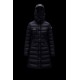 2022 Moncler Hermine Parka Hætte Lang Jakke Dame Dunfrakke Vinterjakke Night blå