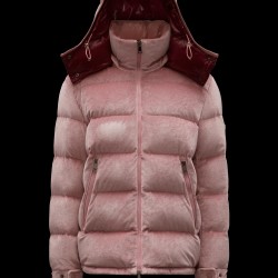 2022 Moncler Holostee Kort Jakke Dame Dunfrakke Vinterjakke Light Pink