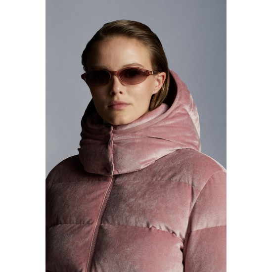 2022 Moncler Holostee Kort Jakke Dame Dunfrakke Vinterjakke Light Pink