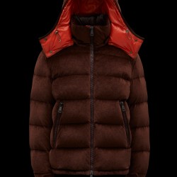 2022 Moncler Holostee Kort Jakke Dame Dunfrakke Vinterjakke Walnut Brun