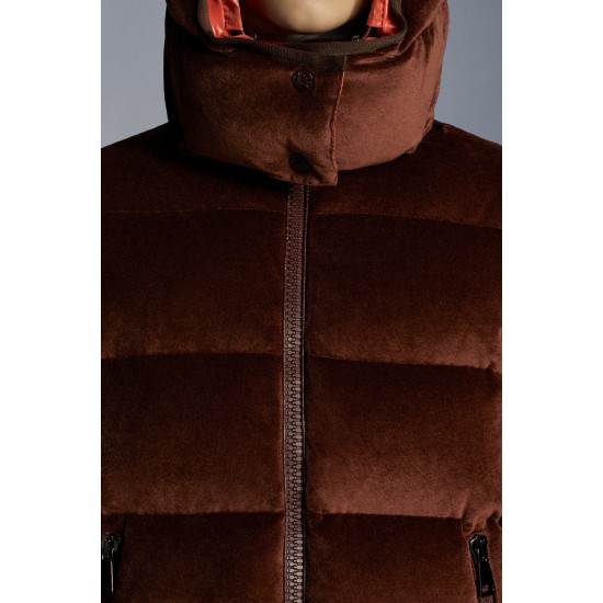 2022 Moncler Holostee Kort Jakke Dame Dunfrakke Vinterjakke Walnut Brun