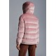 2022 Moncler Holostee Kort Hætte Jakke Dame Dunfrakke Vinterjakke Pink