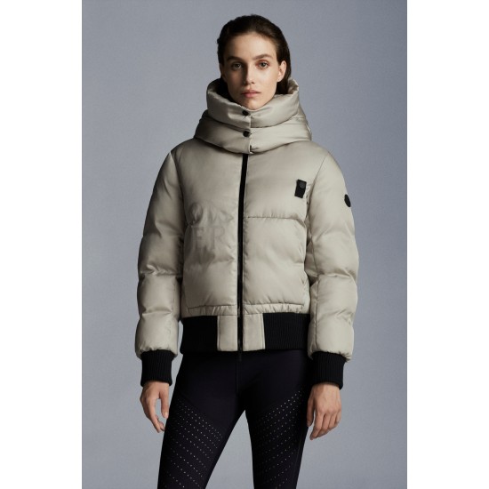 2022 Moncler Homogyne Parka Kort Jakke Dame Dunfrakke Vinterjakke Taupe