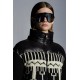 2022 Moncler Hyoseris Kort Jakke Dame Dunfrakke Vinterjakke Sort And Silky hvid