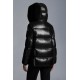 2022 Moncler Laiche Parka Kort Jakke Dame Fur Hætte Collar Dunfrakke Vinterjakke Sort