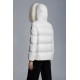 2022 Moncler Laiche Parka Kort Jakke Dame Fur Hætte Collar Dunfrakke Vinterjakke Off hvid